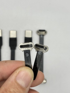 Nhà máy sản xuất OEM siêu mỏng FPC FPV phẳng khuỷu tay Angled USB 3.1 Loại C Cáp 60W 100W 10g dữ liệu điện sạc cáp mở rộng - Product Image 5