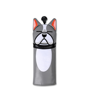 PLAY <span class=keywords><strong>EAGLE</strong></span> 2023 nuevo diseño lindo perro Animal <span class=keywords><strong>Golf</strong></span> cabeza de madera cubre PU cuero impermeable Headcover OEM Driver Fairway Hybrid UT - Product Image 4