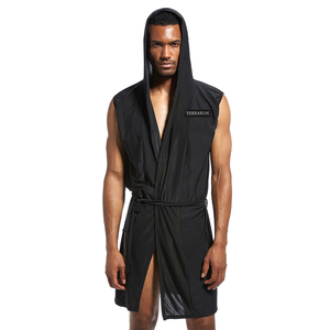 OEM ODM Wholesale Order Polyester + Spandex <strong>Silk</strong> Night <strong>Dressing</strong> <strong>Gown</strong> <strong>for</strong> <strong>Men</strong> - Product Image 3