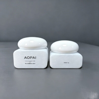 Set Botol Krim Kosmetik Kaca 30ml 50ml 100ml 120ml 30g 50g dengan Tutup Sekrup Berlapis Pernis