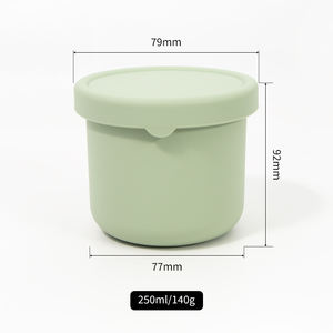Boîte à lunch ronde en silicone de 250 ml pour la maison, sans BPA, récipient de stockage alimentaire avec couvercle anti-fuite, boîte à bento pour collations et fruits, compatible micro-ondes - Product Image 2