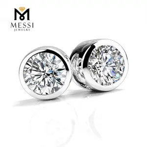 Messi Jewelry 14k 18k white gold price moissanite earrings jewellery for women for Thailand