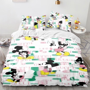 Ensemble de housse de <span class=keywords><strong>couette</strong></span> de lit de personnage d'<span class=keywords><strong>anime</strong></span> à fleurs modernes personnalisées de 3 pièces <span class=keywords><strong>couette</strong></span> en Carton de créateur 3D pour hôtels - Product Image 5