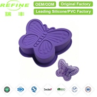 Moule à gâteau papillon en silicone de qualité alimentaire, résistant au four et au lave-vaisselle, pour cupcakes au chocolat, vente en gros d'usine
