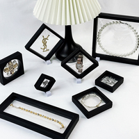 Boîtes d'emballage pour bijoux en film PE mince de forme carrée avec couleur et taille personnalisées, marque USM, boîte de rangement en plastique pour bagues
