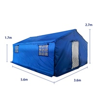 Carpa Doble de PVC HOUMU Estándar para Emergencias Civiles y Desastres, Resistente a Terremotos e Inundaciones, para 6 Personas, Apta para las Cuatro Estaciones