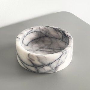 Vassoio Rotondo in Marmo Naturale da 11,5 cm e Ciotola per Animali Domestici con Manico, <span class=keywords><strong>Design</strong></span> Moderno in Marmo Viola, Decorazione per Casa, Ramadan e Matrimoni - Product Image 5