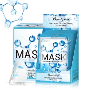 Vente en gros de masque facial en coton à l'acide hyaluronique à prix compétitif éclaircissant et raffermissant pour tous les types de peau - Product Image 2