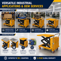 Chariot élévateur semi-électrique hydraulique robuste de 1 tonne (800 kg) avec roues en PU, alimentation CC, certifié CE