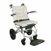 Fauteuil de douche et de toilette AndCare en aluminium 18'' 20'' 22'' pour personnes âgées et handicapées - Fournitures de rééducation et de thérapie avec siège rembourré