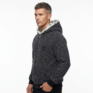 Blouson Bomber Long Unisexe en Polaire Style Rétro Américain avec Broderie Lettres, Chaud et Rembourré en Acrylique pour l'Hiver, Idéal Streetwear - Product Image 5
