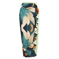 Maillot de bain une pièce vintage Maillot de bain une épaule sexy Ensemble jupe de plage imprimé