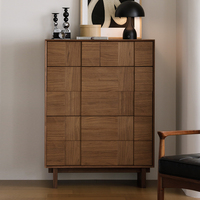 Commode à 5 tiroirs en chêne massif de style rétro, design de luxe haut de gamme, durable, pour chambre à coucher, style mi-siècle