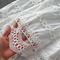 Robe femme sans manches amincissante, style français, col montant, dentelle brodée, nouvelle collection automne 2026, vente en gros