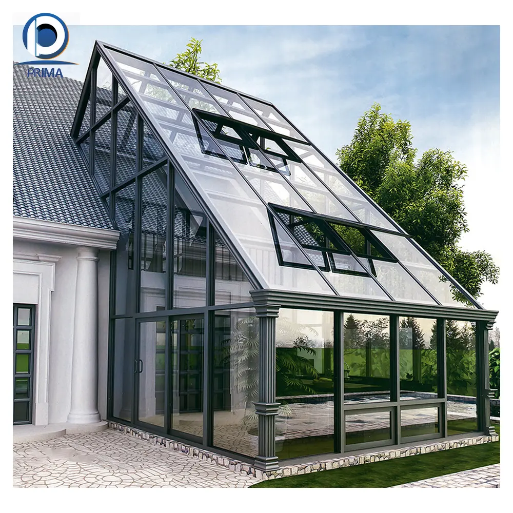 Orient Sun rooms Das billigste Orangerie Glas gewächshaus zum Verkauf Fabrik Direkt versorgung Fertighaus Luxus Wintergarten