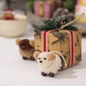 High Quality Wooden Felt Puppy <b>Dog</b> Shape <b>Christmas</b> Hanging Ornaments DIY Pendants Cute - Product Image 6