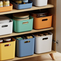 Caja de Almacenamiento de Plástico Multifuncional Moderna al por Mayor, Caja Organizadora Rectangular con Tapa para Escritorio, Cesta para Guardar Artículos Diversos y Aperitivos