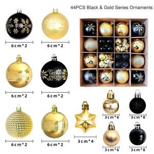 Ornements de Noël festifs rouges, verts et blancs, boules de Noël classiques, décorations suspendues pour hôtel, restaurant, arbre de Noël - Product Image 6
