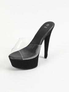 Scarpe <span class=keywords><strong>con</strong></span> Plateau Glitterate alla Moda, <span class=keywords><strong>Tacchi</strong></span> a Spillo per Feste e Sfilate, Scarpe da Pole Dance, Sandali da Donna - Product Image 5