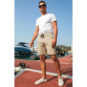 Shorts décontractés pour hommes en coton avec cordon de serrage, shorts de plage d'été, shorts en twill extensible, shorts de golf - Product Image 4