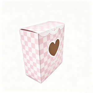 Boîte <span class=keywords><strong>de</strong></span> lentilles <span class=keywords><strong>de</strong></span> contact Kawaii rose à carreaux, avec fenêtre en forme <span class=keywords><strong>de</strong></span> cœur pour lentilles colorées, emballage jetable quotidien et mensuel en gros - Product Image 2
