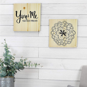 งานฝีมือไม้สีขาวธรรมชาติกล่องไม้สี่เหลี่ยมสำหรับป้ายติดผนังสไตล์เรียบง่ายทาสีตกแต่งสำหรับแขวนผนัง - Product Image 5