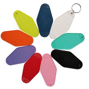 Porte-clés personnalisé avec logo rétro vintage pour hôtel, motel, chambre, porte-clés promotionnels en plastique acrylique vierges, différentes couleurs, style mignon - Product Image 1