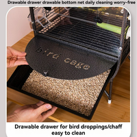 Cages à oiseaux professionnelles à double reproduction avec séparateur et mangeoire, cage à canaris, cage à oiseaux d'amour, acier inoxydable, prix de gros, taille personnalisée