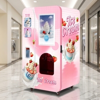 Distributeur automatique de crème glacée 50 saveurs DIY, 15 secondes de préparation, 24h/24, pour centres commerciaux et métros, modèle commercial rentable