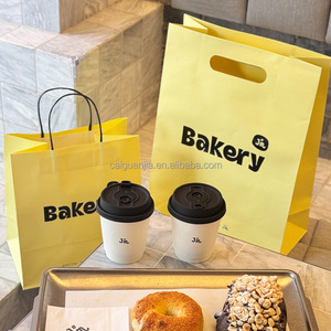 Sac en <span class=keywords><strong>Papier</strong></span> <span class=keywords><strong>Kraft</strong></span> Personnalisé avec Logo, Sac Portable Réutilisable pour Shopping et Emballage <span class=keywords><strong>Alimentaire</strong></span>, Idéal pour Plats à Emporter, Café, Boulangerie - Product Image 6
