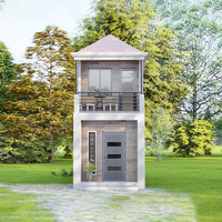 Maison préfabriquée abordable à 2 étages, petite et luxueuse, prête à l'emploi, design moderne modulaire avec chambre, villa préfabriquée