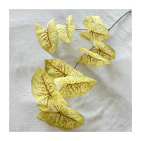 Daun Alocasia (taro) Berwarna-warni Cetak 3D Dengan Dua Cabang, Dekorasi Pernikahan, Hiasan Rumah, Ornamen Dalam Ruangan, Bunga Buatan, Dekorasi Luar Ruangan
