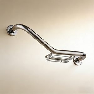 <span class=keywords><strong>Barre</strong></span> <span class=keywords><strong>d</strong></span>'appui de sécurité en acier inoxydable <span class=keywords><strong>pour</strong></span> salle de bain avec porte-savon intégré, rail de support douchette incliné, poignée de sécurité <span class=keywords><strong>pour</strong></span> <span class=keywords><strong>baignoire</strong></span> - Product Image 1