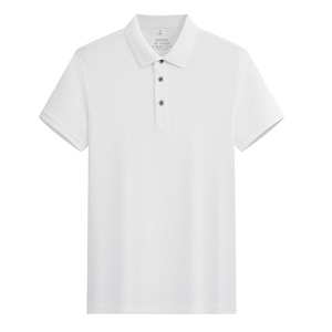 <b>Polo</b> Shirt Short Sleeve Solid Color Polyester Breathable Daily Wear - Product Image 1