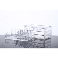 Prix bas boîte organisateur cosmétique boîte de rangement en plastique bureau clair bijoux en plastique maquillage tiroir organisateur boîte de rangement