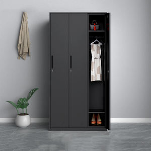 <span class=keywords><strong>Casiers</strong></span> métalliques à 3 portes avec cadre renforcé, <span class=keywords><strong>casiers</strong></span> robustes et verrouillables pour chambre et appartement - Product Image 3