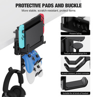 Support de bureau flexible en acier carbone portable pour manette de jeu DualSense Chicon 360 rotatif avec crochet pour casque