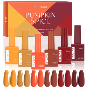 BIN High Quality Soak-off Nail UV Gel Pumpkin <strong>Spice</strong> 12ml 6pcs UV Gel Polish Set - Product Image 2