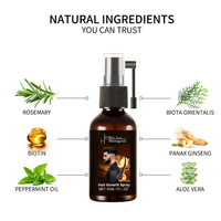 Hanli OEM Penjualan Terbaik Semprotan Rambut Jahe Padat Kuat untuk Pijat Kulit Kepala, Mengangkat Akar Rambut, Mengencangkan, Anti Rontok, Cairan Perbaikan Unisex Semua Jenis Rambut