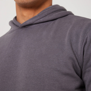 Ensemble sweat à capuche et short à manches longues, style streetwear, avec logo personnalisé, séchage rapide, respirant, couleur unie. - Product Image 5