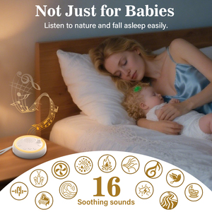 Máquina de Ruido Blanco Portátil con Nuevo Diseño, Terapia de Sueño para Bebés, Luz Nocturna RGB para Cine en Casa, Música para Dormir Bebés al Aire Libre - Product Image 4