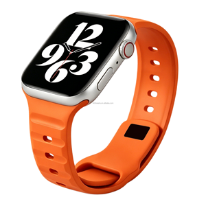 Correa de reloj de caucho FKM de molde privado al por mayor, impermeable, transpirable, deportiva, de repuesto, con logo personalizado para Apple Watch Ultra 3 - Product Image 2
