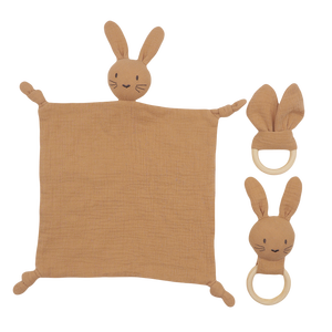 Maydow Lovey Rabbit Animal de peluche Manta de seguridad para bebé Tela de algodón PP Forro de malla de relleno de algodón para alivio del estrés de cumpleaños - Product Image 5