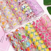 30*120Cm Fleurs florales personnalisées imprimées Faux tissu synthétique PVC cuir pour la fabrication de sacs à main sac portefeuille