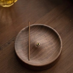 Pembakar dupa kayu padat kenari hitam untuk upacara teh aromatik sisipan dupa rumah tangga untuk penggunaan musim gugur di rumah - Product Image 3