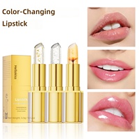 Baume à lèvres hydratant et nourrissant à changement de couleur selon la température, avec feuille d'or, couleur personnalisable, longue tenue, marque privée, en stock, faible MOQ