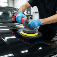 Polisseuse orbitale sans fil 15 mm avec batterie 3 Ah - Polisseuse de voiture portable à vitesse variable pour polissage à l'eau