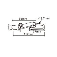 Loquet carré à pression avec trou pour clé, en acier inoxydable chromé, verrouillable, pour coffret cadeau, quincaillerie pour boîte en bois