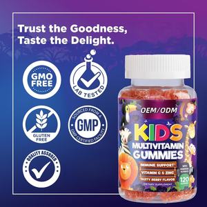 OEM Enfants Gommeux Multivitamines & Probiotiques, Soutien Digestif, Vitamines A, D, C, E, B, Zinc, Supplément à Croquer - Product Image 3