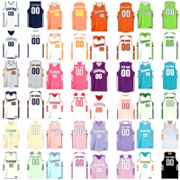 Maillot de basketball personnalisé, sublimation, séchage rapide, respirant, polyester, équipe junior AAU, vente en gros d'usine